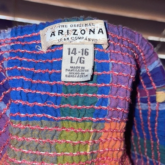 Arizona jean company plaid dress. Girls size 14-16 - Picture 6 of 6